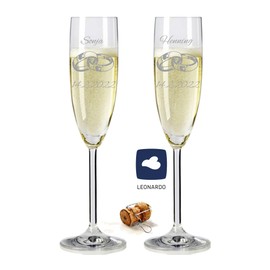 laser-diele 2 Leonardo Champagne Glasses with Engraving – Gift for Wedding – Engraved with Name and Date – Champagne Rings 1