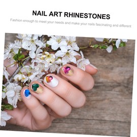 Healvian 150pcs Heart Nail Charms Flatback Rhinestones for Manicure Nail Art Decorations for Home Phone Cases Body Art Add Glamour to Your Crafts