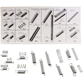 Compression Spring, Tension Spring, 20 Types, Coil Spring, Compression Spring Set with Storage Case, Spring Pick Tool, DIY, Repair, Experiment, Development, Prototyping, Mechanism, Crafting, Design