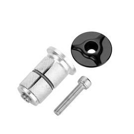 Bike Fork Headset, Bicycle Expansion Headset Stem Bicycle Expander Bolt Screw Top (Black)