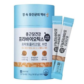 Jongkundang 종근당건강 종근당건강 프리바이오틱스FOS 프락토올리고당 30포 1입 Jonggeun-dang Health Prebiotics FOS Fructooligosaccharides 30 Packs 1 Unit