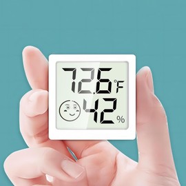 AIROASIS Digital Hygrometer Indoor Thermometer Portable Mini Temperature, Humidity Detector for Home, Office or School, Humidity Meter Room Thermometer, Battery Powered, Magnetic Suction