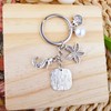 Sea Lover Gifts Starfish Keychain with Pearl Seashell Seahorse Keychain