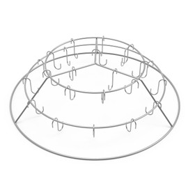 Onlyfire Rib Hanging System, Stainless Steel 3-Tier Rib Hanger with Removable Cooking Hooks, Barbecue Cooking Accessories for Weber 22 inch WSM Cooker & Weber 22 inch Kettle Grill