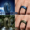 Egnaro Silicone Ring For Men 9mm Wide 2.5mm Thick, Rubber