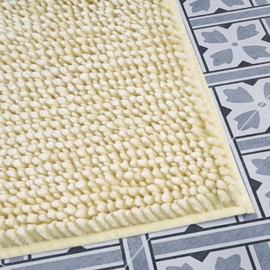 Laura Ashley Butter Chenille 17" x 24" Bath Mat, Yellow