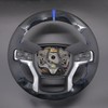 MEWANT DIY PU Carbon Fiber Black Artificial Leather Steering Wheel
