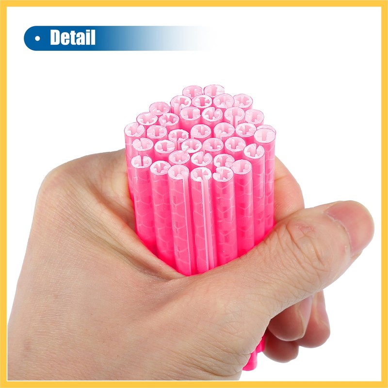 BULLSPANN 36pcs Pink Bicycle Reflector Reflective Edition Durable ABS Night