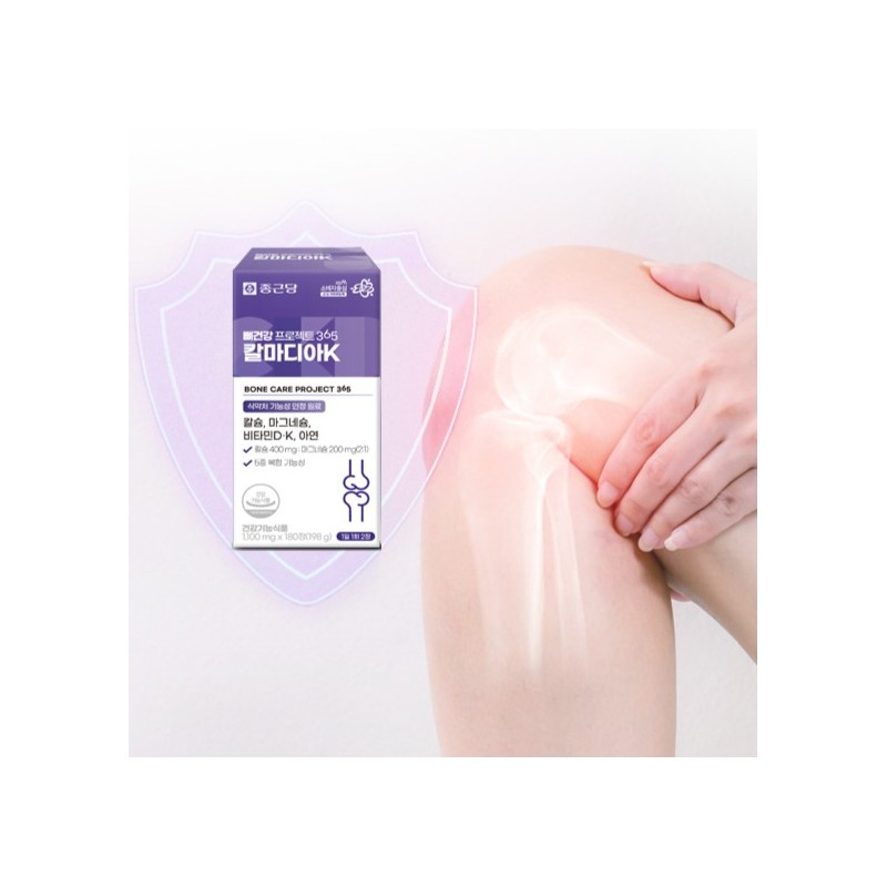 Jonggeun Dang Bone Health Project 365 Calmadia K, 180 Tablets,