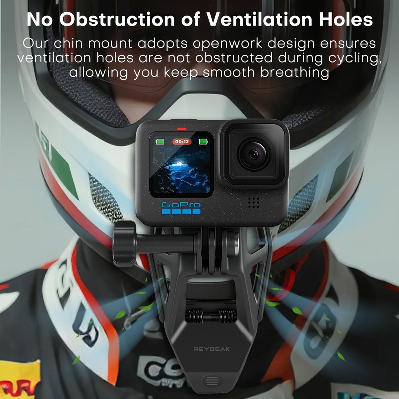 REYGEAK Helmet Chin Mount Clip Compatibility: Osmo Action 5 Pro,