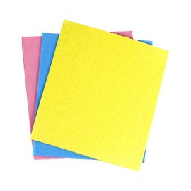 SWYSGS Tea Towels for Kitchen, 4 Pieces, Reusable and Environmentally Friendly Cellulose Sponge Cloths, Tea Towels, Wooden Pulp Cotton Cloths