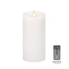 Luminara Flameless Slim Pillar Candle, Flickering Real Flame Effect, Melted