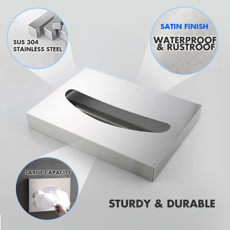 Toilet Seat Cover Dispenser Wall Mounted SUS 304 Stainless Steel