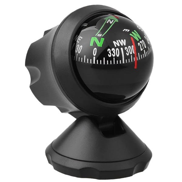 SANON Portable Car Compass, High Precision Car Dash Compass Outdoor Guide Ball Marine Navigation Balance Measure for Car Vehicle Sea Marine Boat Ship Trip