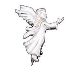 Sterling Silver Guardian Angel Outstretched Hand Brooch Pin