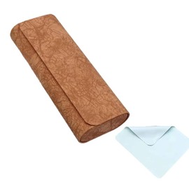 N-KONGJIAN Hard Shell Eyeglasses Case with Cleaning Cloth, Light and Fashion Glasses Case, Case For Glasses (Yellow)