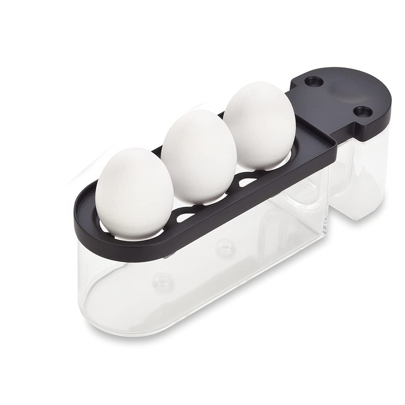 Cloer 6020 Eierkocher, bis zu 3 Eier, herausnehmbarer Eierträger, Servierfunktion,