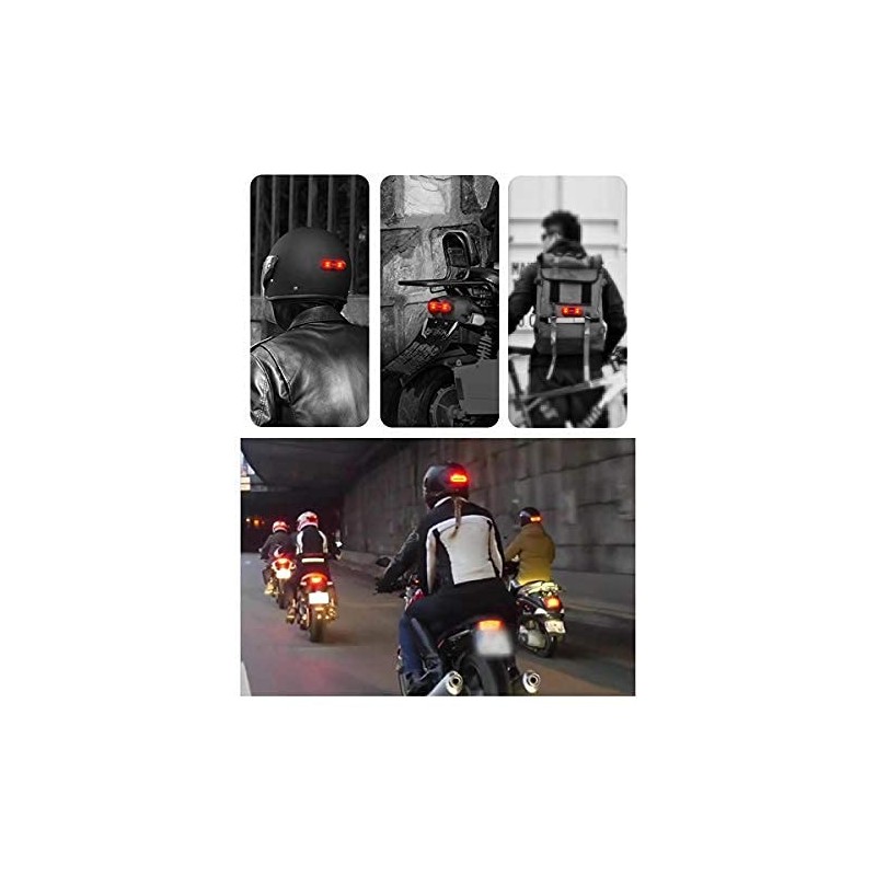 Luz nocturna para casco de motocicleta, luz trasera universal LED