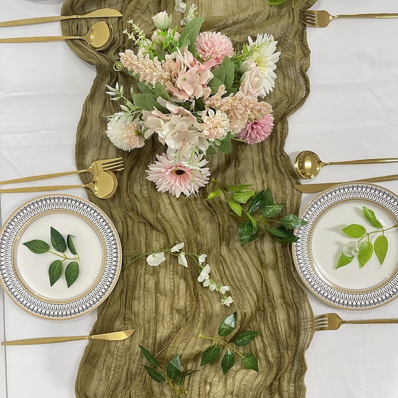 Cheesecloth Gauze Table Runner,Gauze Event Centerpiece Runner,Bridal Shower Runner,Rustic Wedding