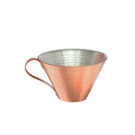 織田幸銅器 RED&WHITEアイスコーヒーカップ【槌目】