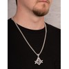 US Jewels Men's 925 Sterling Silver 35mm Masonic Pendant
