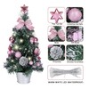 Mrinb 45CM Small Christmas Tree with Lights,Mini Desktop Decoration Tree