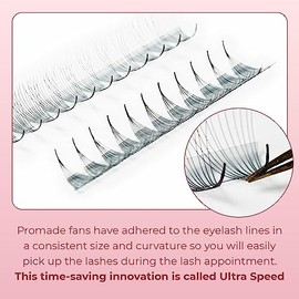 MDC LASHES MDC LASHES Promade Eyelash Fans 1000 Fans 5D-20D Premade Volume Lash Extensions C/CC/D Curl 10-18mm Length 0.05/0.07 Thickness Ultra Speed Promade Premade Pre Pro Made False Eyelashes Pestanas