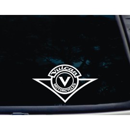 Vulcan Motorcycles - 8 5/8" x 5" die Cut Vinyl Decal/Sticker for Windows, Cars, JDM, Trucks, Tool Boxes, Boats, laptops - virtually Any Hard, Smooth Surface. Made in The USA