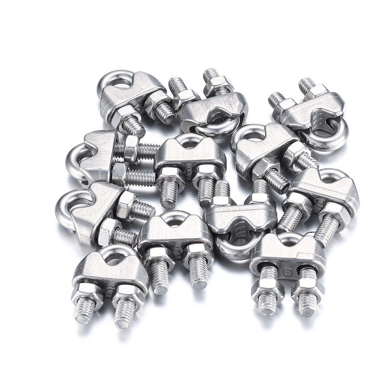 12 Pcs Wire Rope Clips Clamps, U Bolt Saddle Fastener,