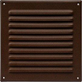 HVAC OV 8" x 8" Inch (Grille Dimensions) Brown Stainless Steel Square Vent Cover - HVAC Louvered Air Return Grille - Built-in Protection Screen - 10" x 10" Inch (External Dimensions)