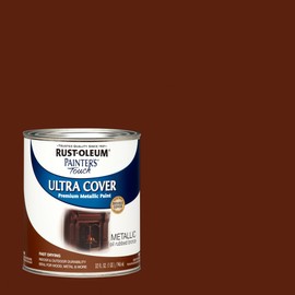 Rust-Oleum 254101-2PK Painter's Touch Latex Paint, Quart, Metallic Oil-Rubbed Bronze, 1 Quarts (Pack of 2)