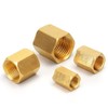ExcInter Brass 1/4'' to 1/4'' Copper Hose Nut Rod Coupler
