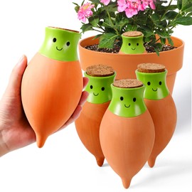 Ollas Plant Watering Globes. 4 Pcs Self Watering Planter Insert. Terracotta Ollas Plant Watering Devices. Ollas Self Watering Globes. Large Olla Watering Pot. Plant Lover Gifts KGZZIZI