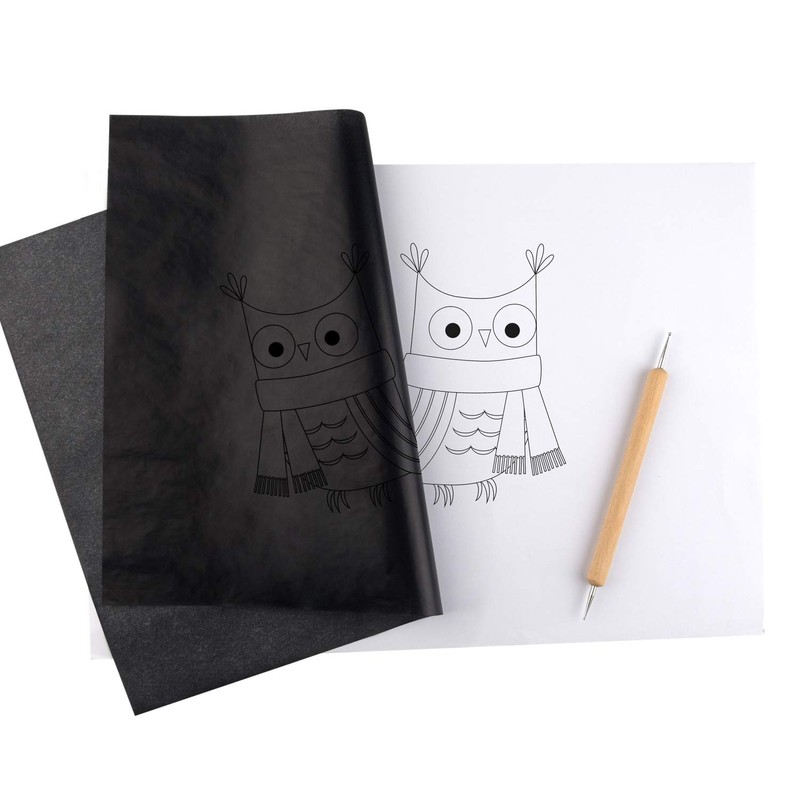 KUUQA 120 Sheets Carbon Copy Paper with 5 PCS Embossing