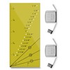 AYWFEY Yellow Clear Seam Allowance Ruler and 2 Pack Magnetic