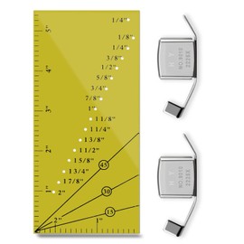 AYWFEY Yellow Clear Seam Allowance Ruler and 2 Pack Magnetic Seam Guide for Sewing Machine, Straight Line Hems Sewing Ruler Seam Guide Ruler for Sewing Gauge on Quilts, Apparel and Caps