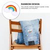 Garneck 4pcs Rainbow Iron on Patches Sew On Patches Decorative