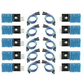 ​​KEAcvise 10 Piece DHT11 Digital Temperature & Humidity Sensor Module, 3.3V-5V, 20%-95% RH, 0-50℃ with Wires