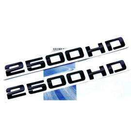Yoaoo 2Pack OEM Black 2500Hd 2500 Hd Nameplates Emblems Badges Glossy Compatible with Silverado Sierra