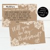 Hadley Designs 15 Will You Be My Bridesmaid Cards Kraft