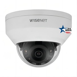 Hanwha ANV-L7012R A-Series 4MP Vandal Dome IP Camera, NDAA TAA Compliant, 3mm Fixed Lens 107.5° Wide View Angle, White, Compatible with Hanwha IP Camera System