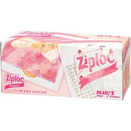 Asahi Kasei Zip Lock Design Bags, Ribbon, M, 40 Sheets