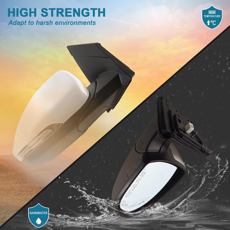 Right Passenger Side Mirror Assembly compatible with 2016 2017 2018