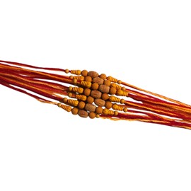Handicraft Storerom presents Traditional Designer Rakhi for Brother on Raksha Bandhan gifting (Set Of 12 Chandan Rakhi)