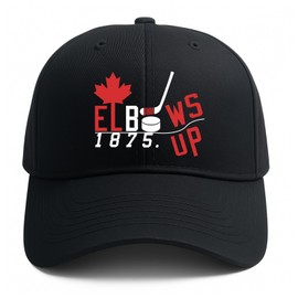Elbows Up Hat, Elbows Up Canada Hat, Canada Day Adjustable Cotton Baseball Cap for Women Men Outdoor (CA/US, Alpha, One Size, Black)