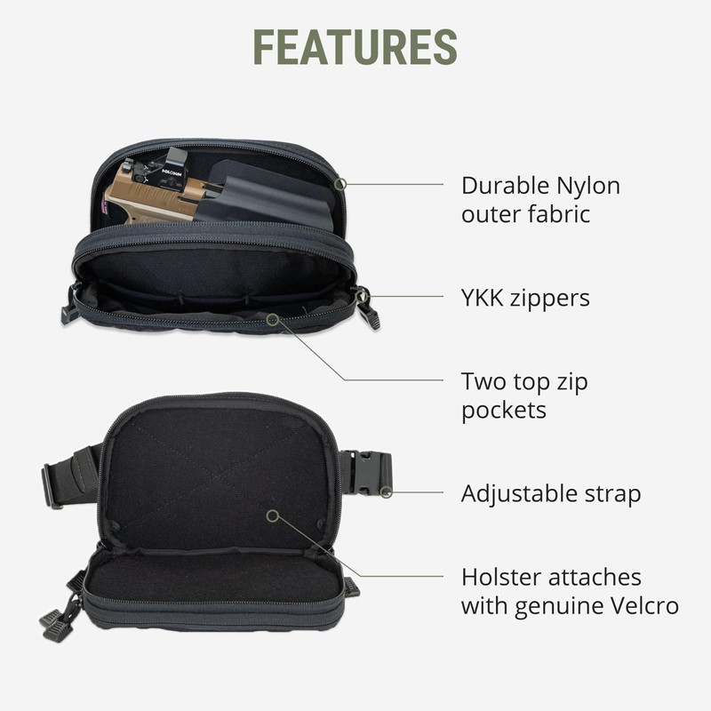 Marsupial Gear Concealed Carry Belt Bag, Hellcat/Hellcat OSP