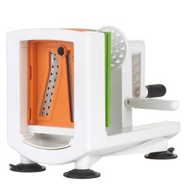 Goodcook 10806 Veggie Spiralizer with interchangeable blades, 6", White