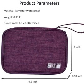 segoo Watch Bands Storage Bag, Organizer Holds 10 Watch Bands Waterproof Portable Electronics Travel Watch Straps Carrying Case, Watch Band Storage Bag for Most Sizes of Watch Bands (Purple)