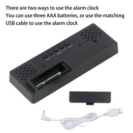 Depisuta Digital Alarm Clock, Large LED Screen Electronic Alarm Clock for Bedside, Bedroom, Living Room and Office, Colorful Bedside for Decor