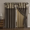 Chezmoi Collection Royale 4-Piece Jacquard Floral Window Curtain/Drape Set with